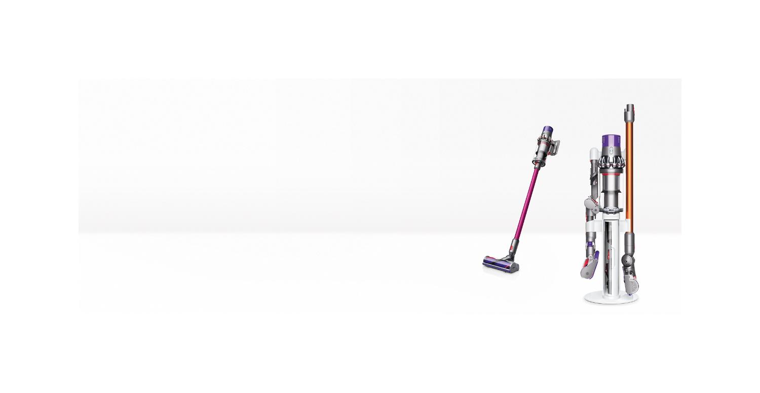 A Dyson V11™ vacuum including the V11 Floor Dok to neatly store your machine.